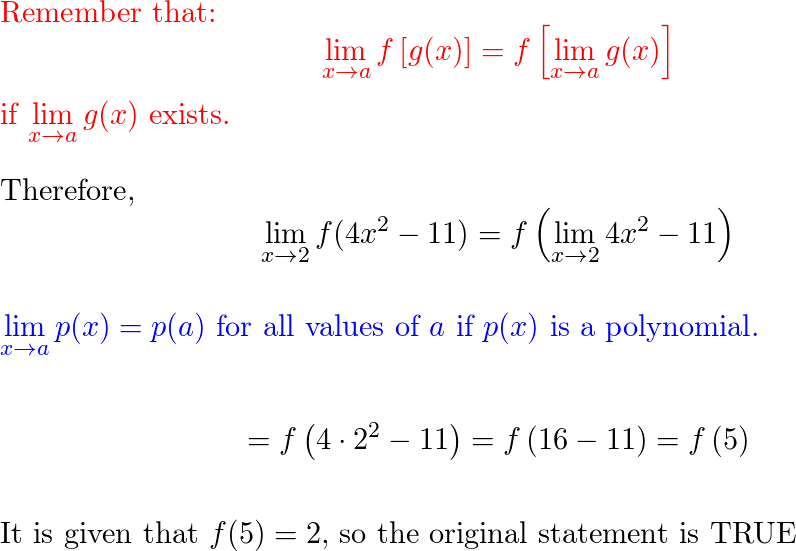 34. Let f be a continuous function such that f(11)=10 and for all