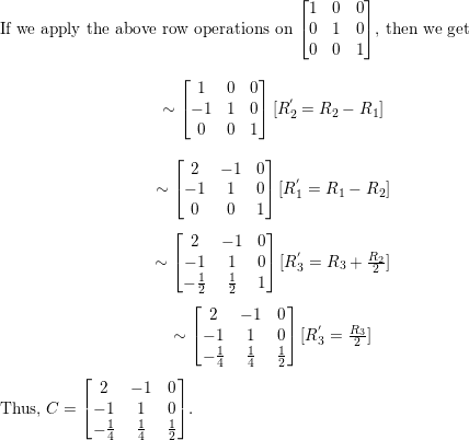 Show that the matrices A and B are row equivalent by finding Quizlet