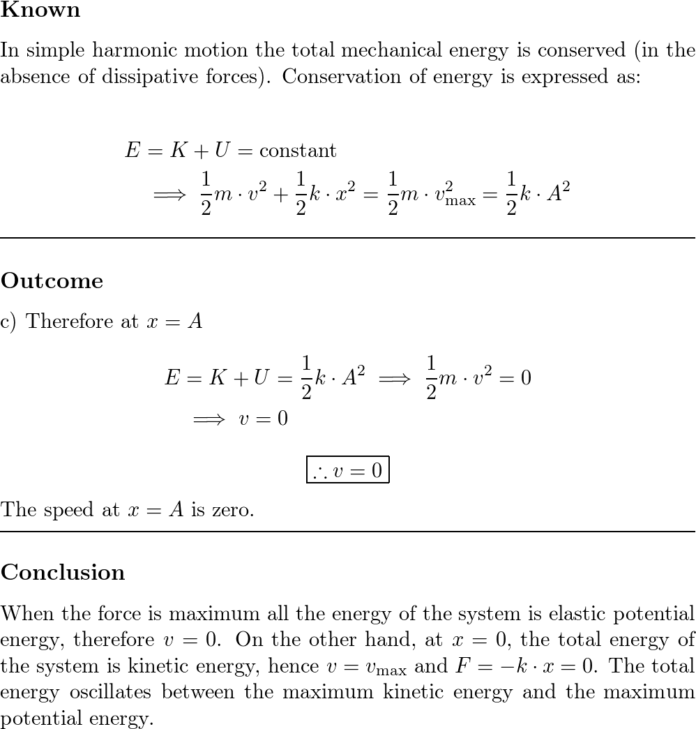 Simple Harmonic Motion Spring