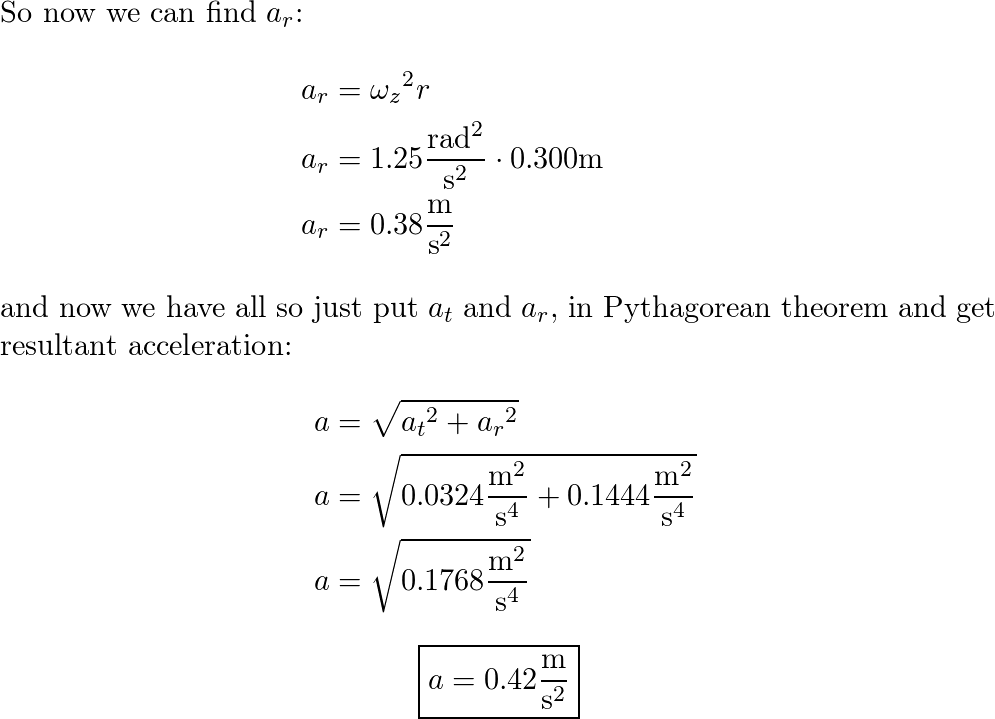 A flywheel with a radius of 0.300 m starts from rest and acc | Quizlet