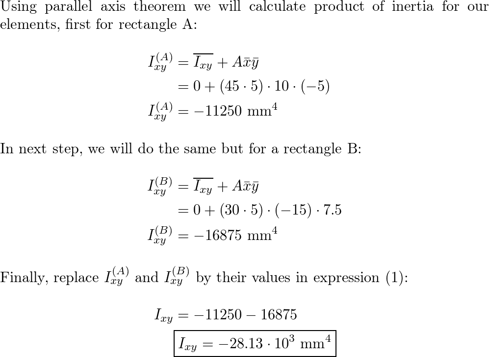 Determine the product of inertia for the beam’s cross-sectio | Quizlet