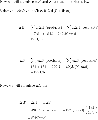 Consider two reactions for the production of ethanol Quizlet