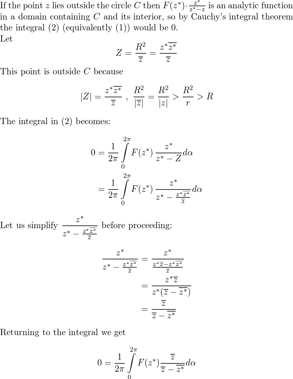 State Poisson’s Integral Formula. Derive It From Cauchy’s Fo 