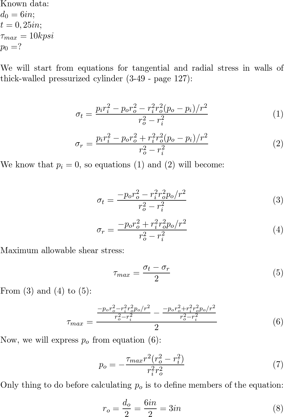 Shigley's Mechanical Engineering Design - 9780073398211 - Exercise 110 