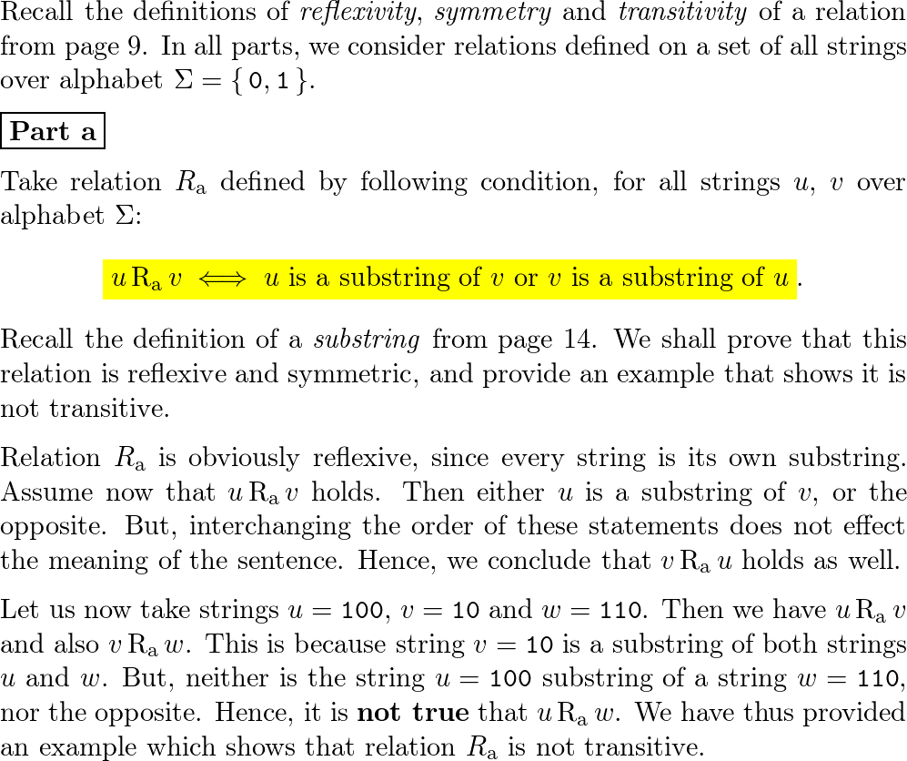 Introduction To The Theory Of Computation Exercise 7 Ch 0 Pg 26 Quizlet 5053