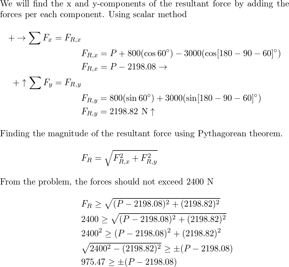 The three forces are applied to the bracket. Determine the r | Quizlet