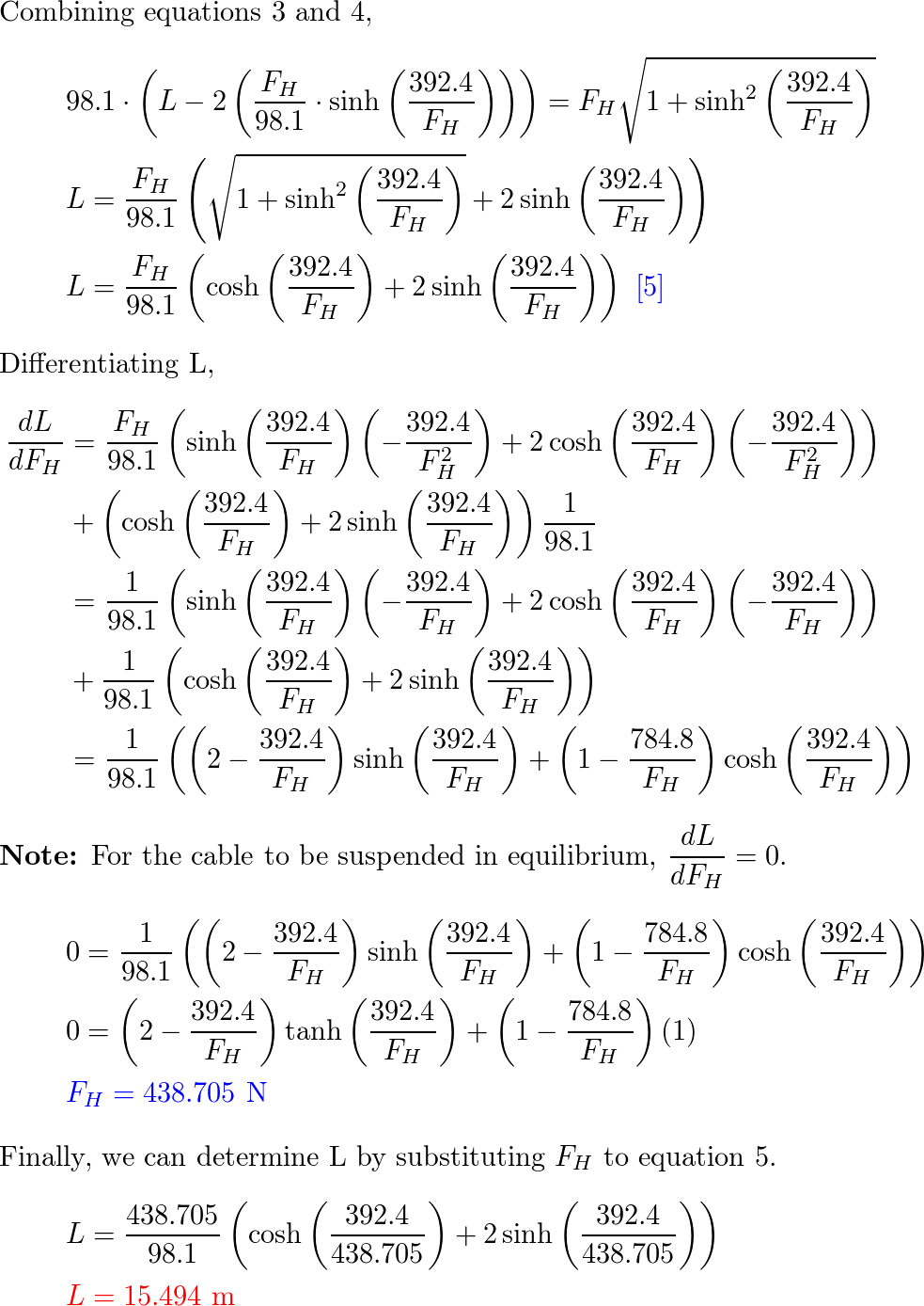 The cable has a mass per unit length of 10 kg/m. Determine t | Quizlet