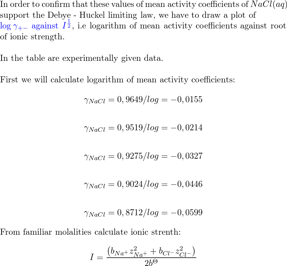 Dependence on ionic strength of logb 13 in NaCl and NaNO 3 aqueous