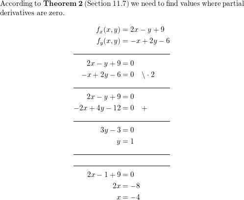 Find The Local Maximum And Minimum Values And Saddle Points Quizlet