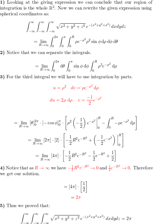 Show That X 2 Y 2 Z 2 E X 2 Y 2 Z 2 Dx Quizlet