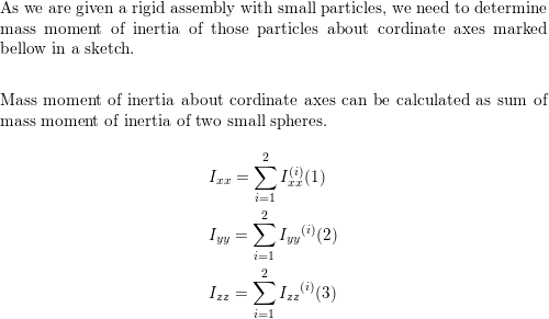 A light rod of length ( has two masses m, and me attached to its