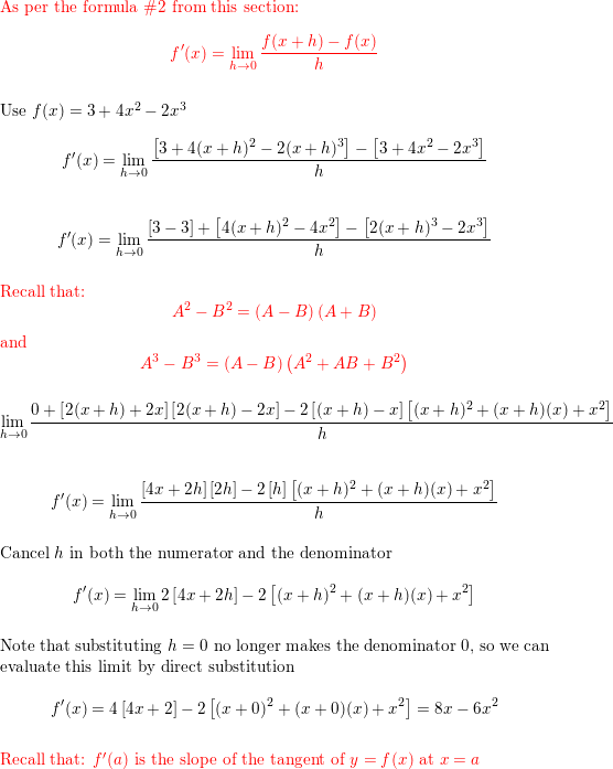 Find The Slope Of The Tangent To The Curve Y 3 4x 2 2x 3 At Quizlet