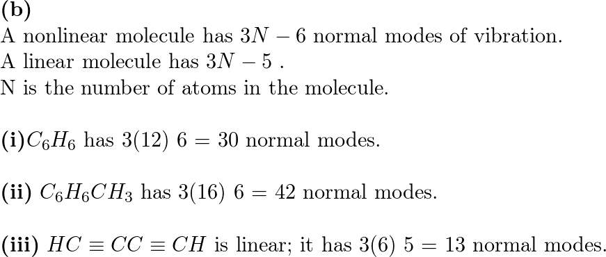 A How Many Normal Modes Of Vibration Are There For The Fol Quizlet