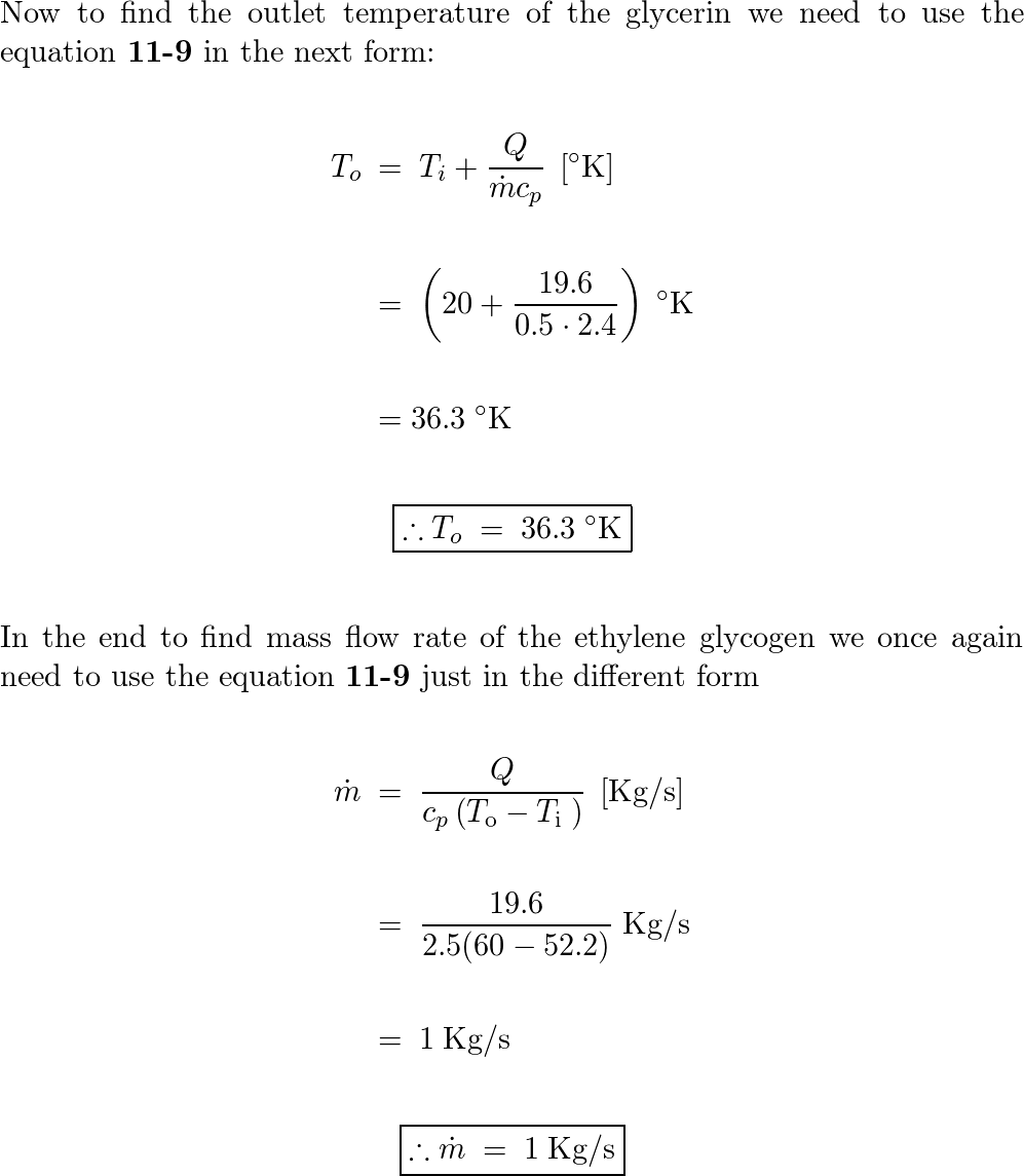 Glycerin c p 2400 J kg cdot K at 20 circ C and 0.5 Quizlet