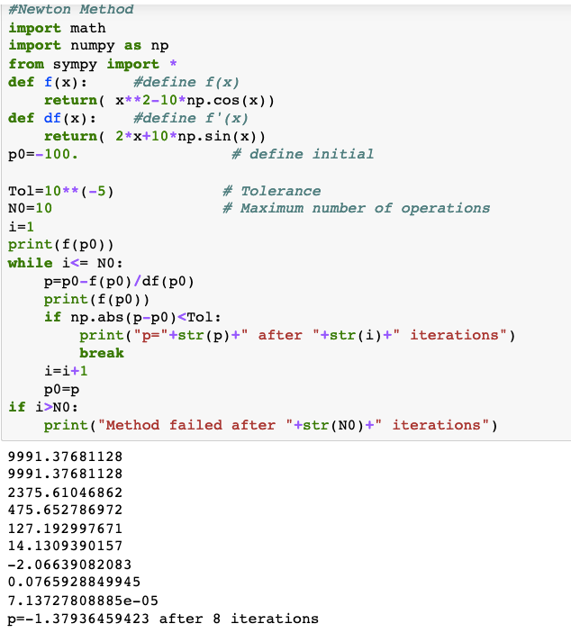 Numerical Analysis - 9780538733519 - Exercise 20a | Quizlet