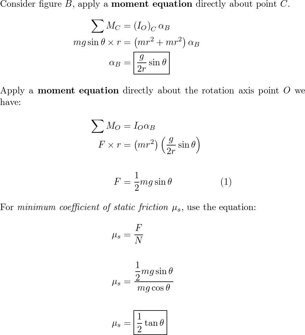 Determine the angular acceleration of each of the two wheels Quizlet