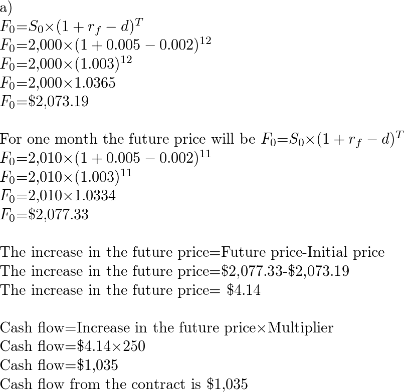 The multiplier for a futures contract on the stock-market in | Quizlet