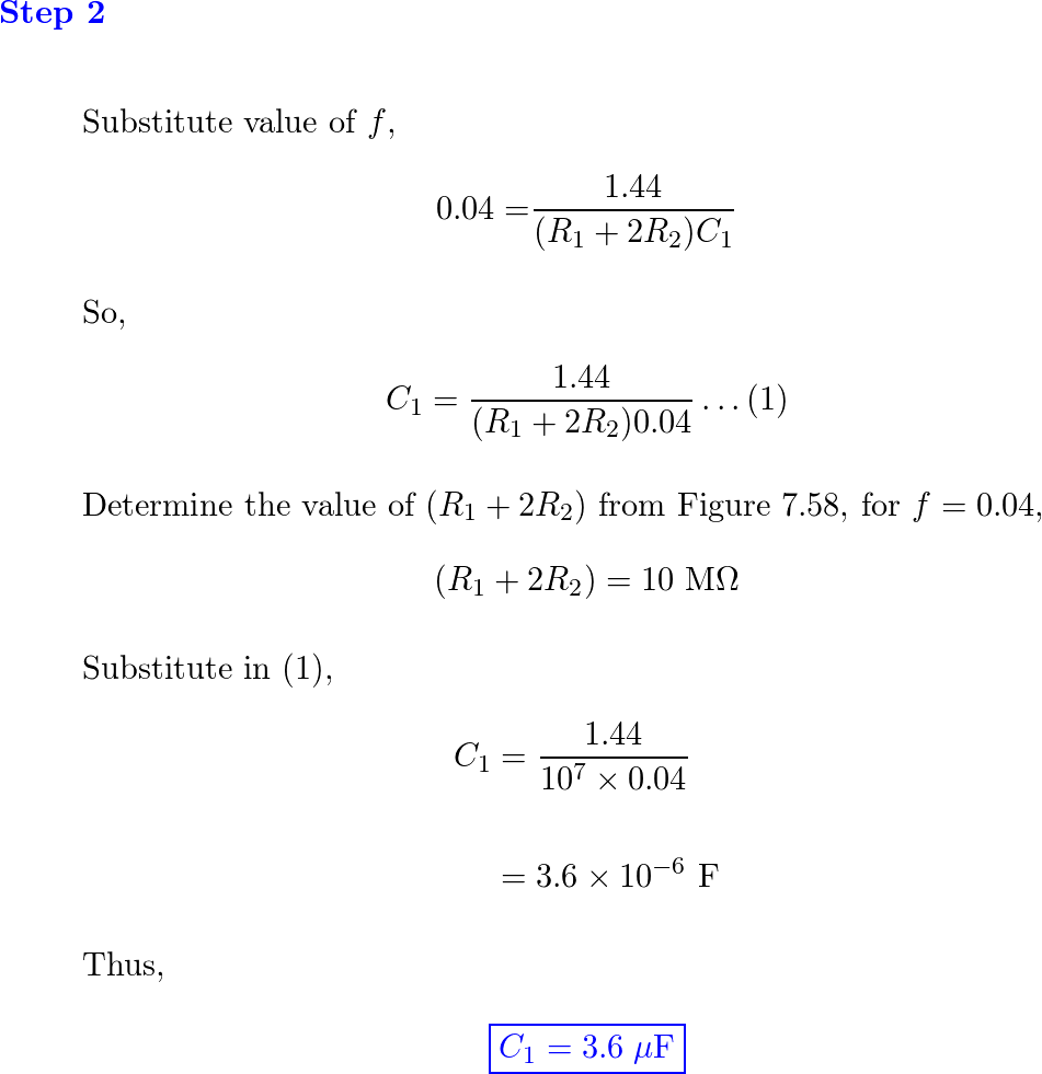 Determine The Values For The Resistor And Capacitor In A 25 