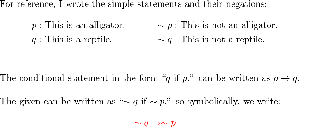 Solved Let p and q represent the following simple