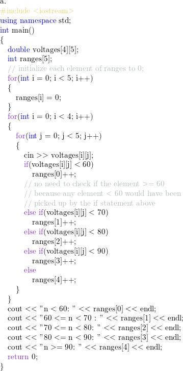 Write a C program that selects the values in a 4 by 5 arra Quizlet