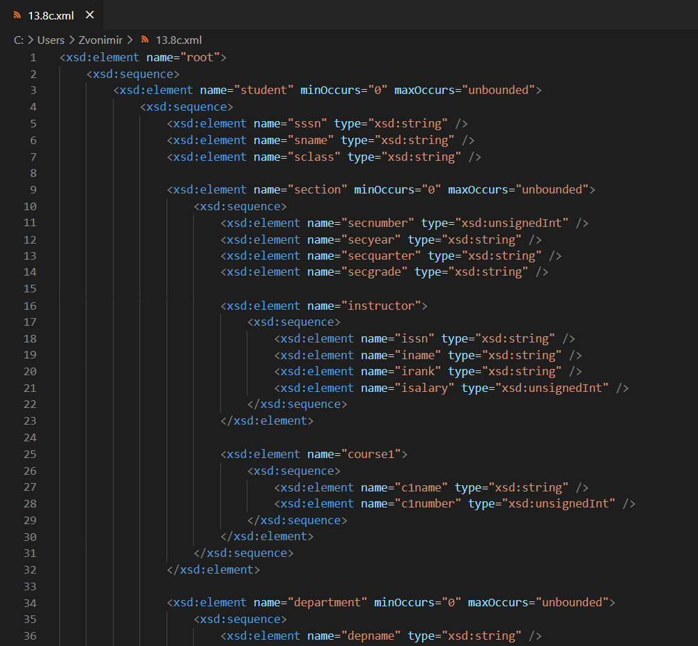 Create XML Schema Documents And XML DTDs To Correspond To Th | Quizlet