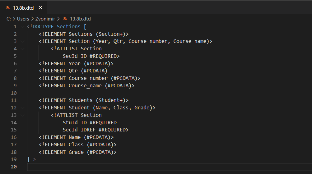 Create XML Schema Documents And XML DTDs To Correspond To Th | Quizlet