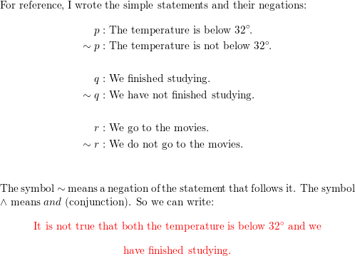 Solved Let p and q represent the following simple