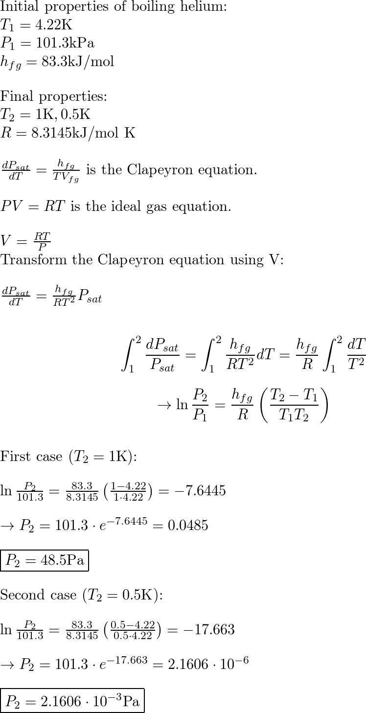 At certain states, the p-v-T data of a gas can be expressed