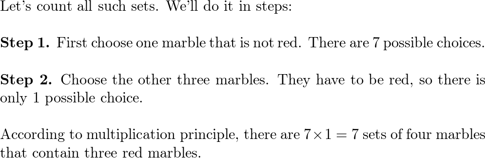 Three Red Marbles