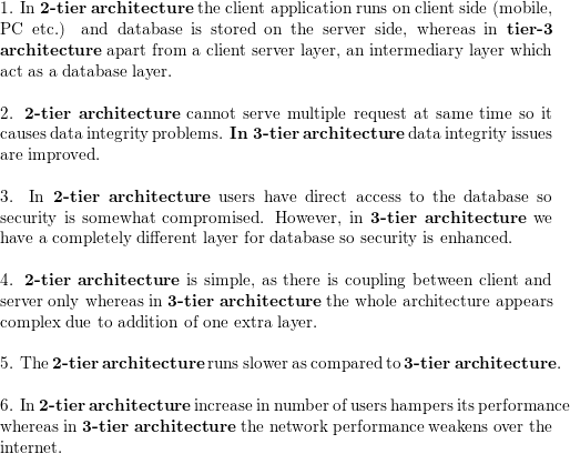 What is Difference Between Two-Tier and Three-Tier Architecture?