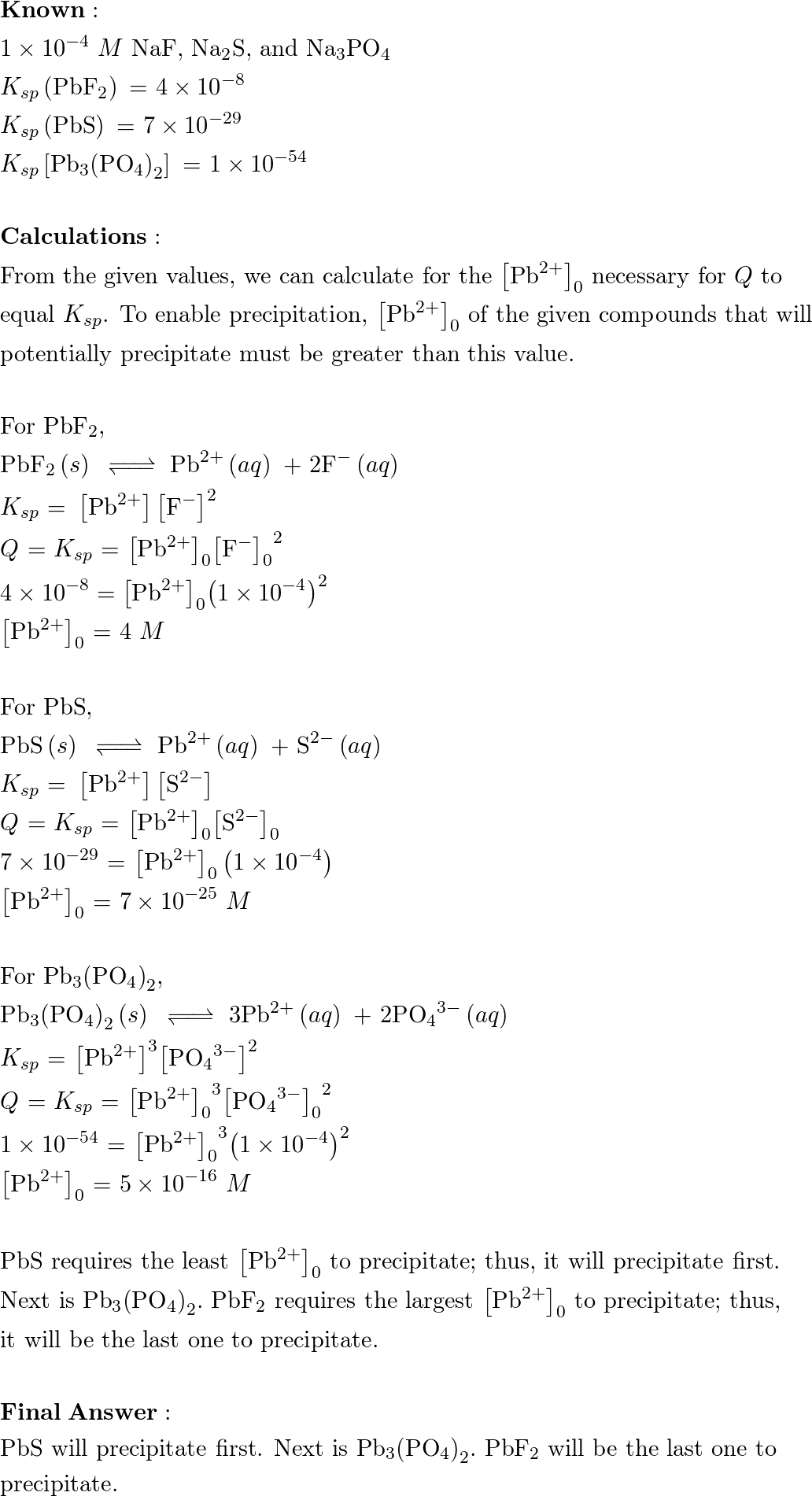 Chemistry - 9781305957404 - Exercise 63 | Quizlet