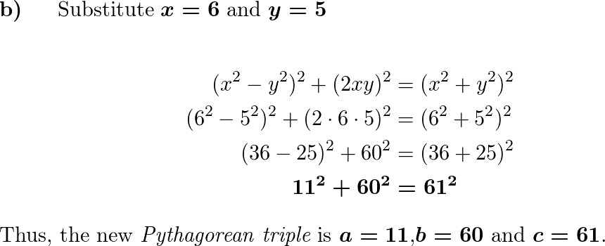 Recall The Pythagorean Triple Is A Set Of Positive Integers Quizlet