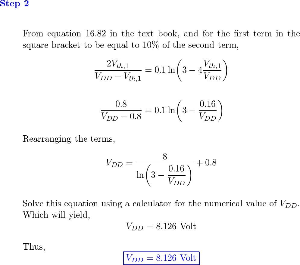 Fundamentals Of Microelectronics - Exercise 40, Ch 16, Pg 798 | Quizlet