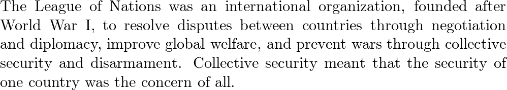 collective security league of nations