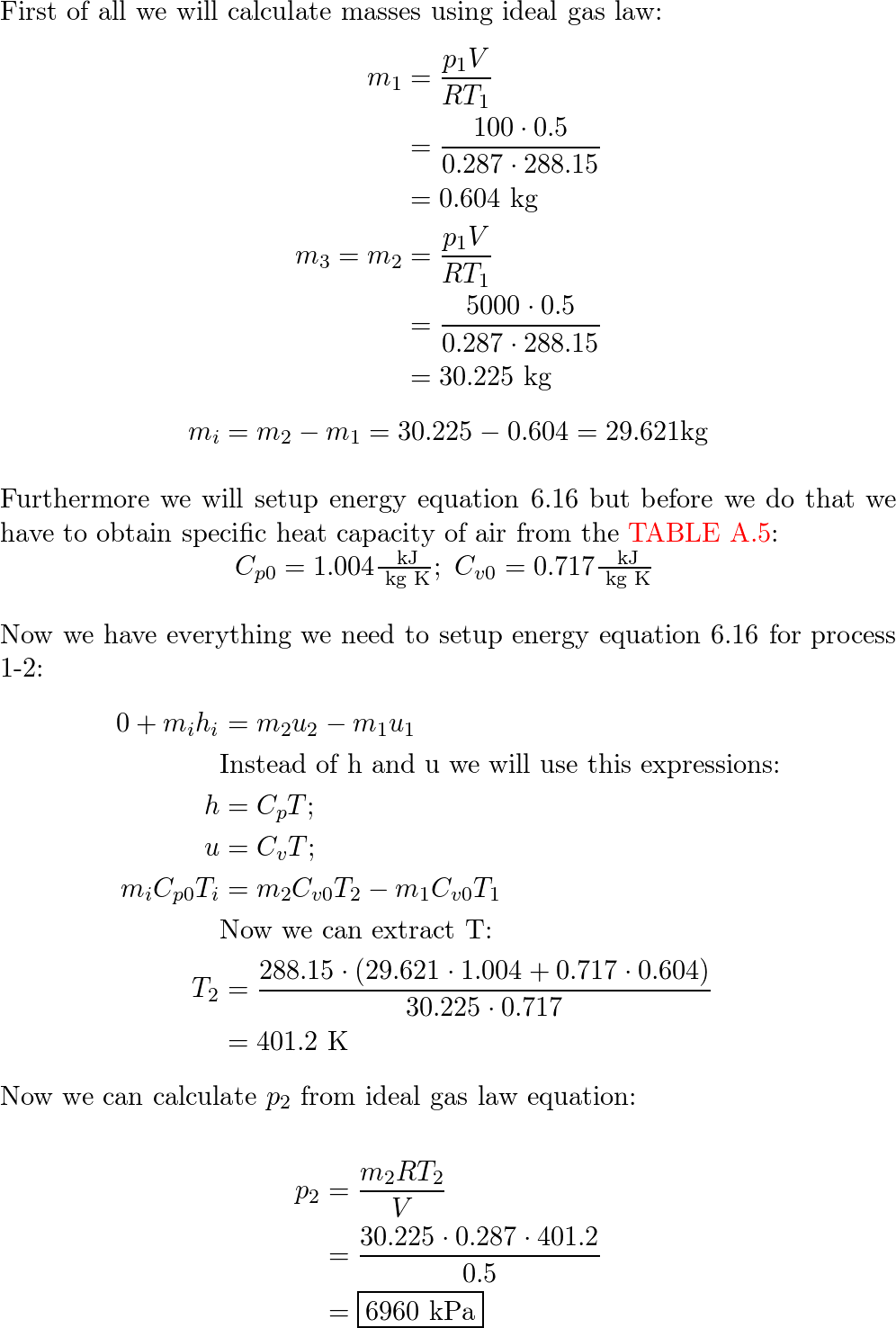 Transient Flow Process Air from a line at 12 MPa, 1$^{\circ} | Quizlet