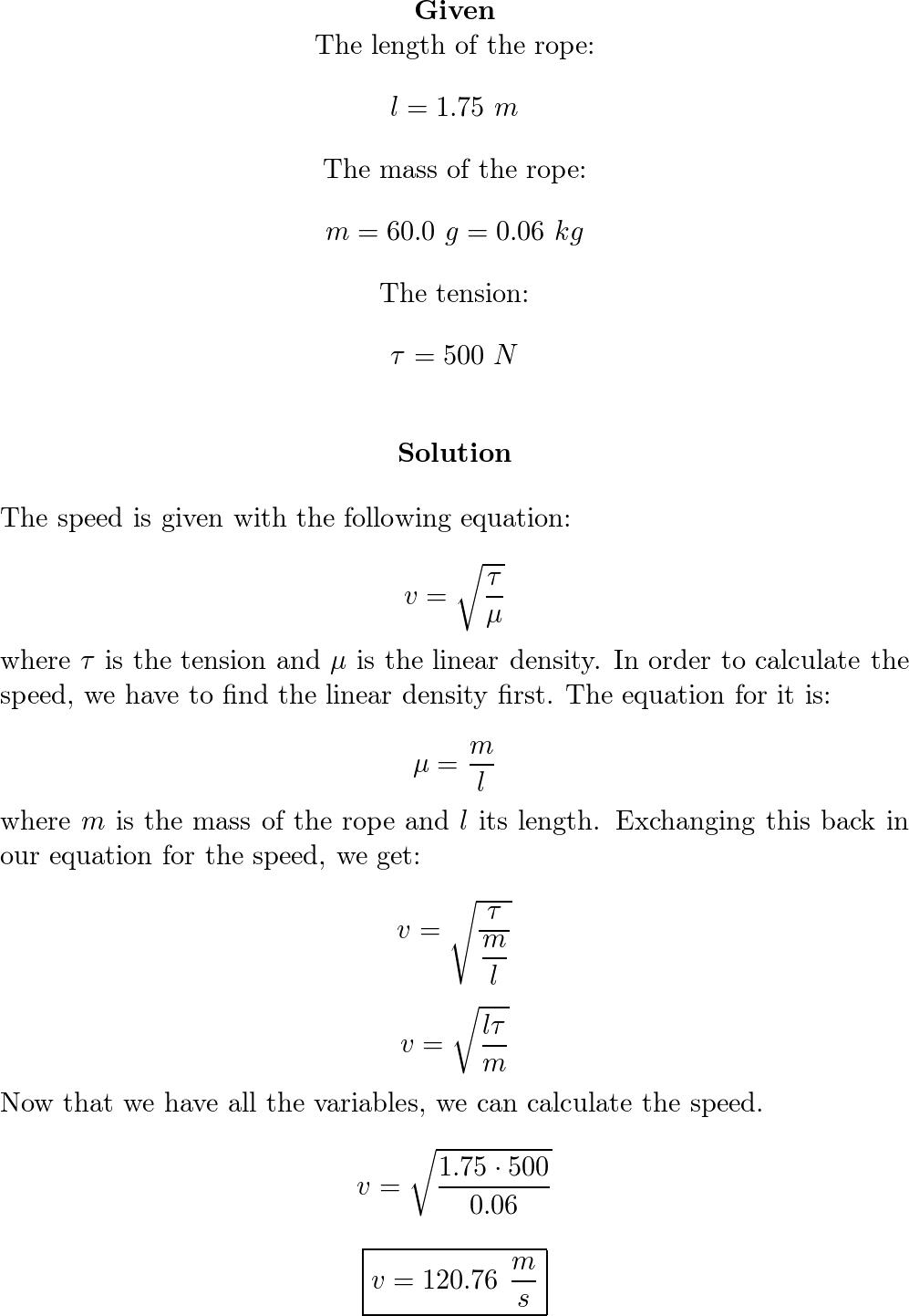 A string that is stretched between fixed supports separated | Quizlet