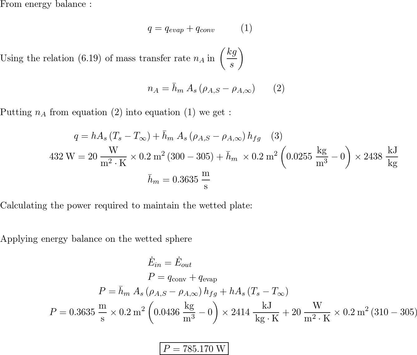 Dry air at $32^{\circ} \mathrm{C}$ flows over a wetted (wate | Quizlet