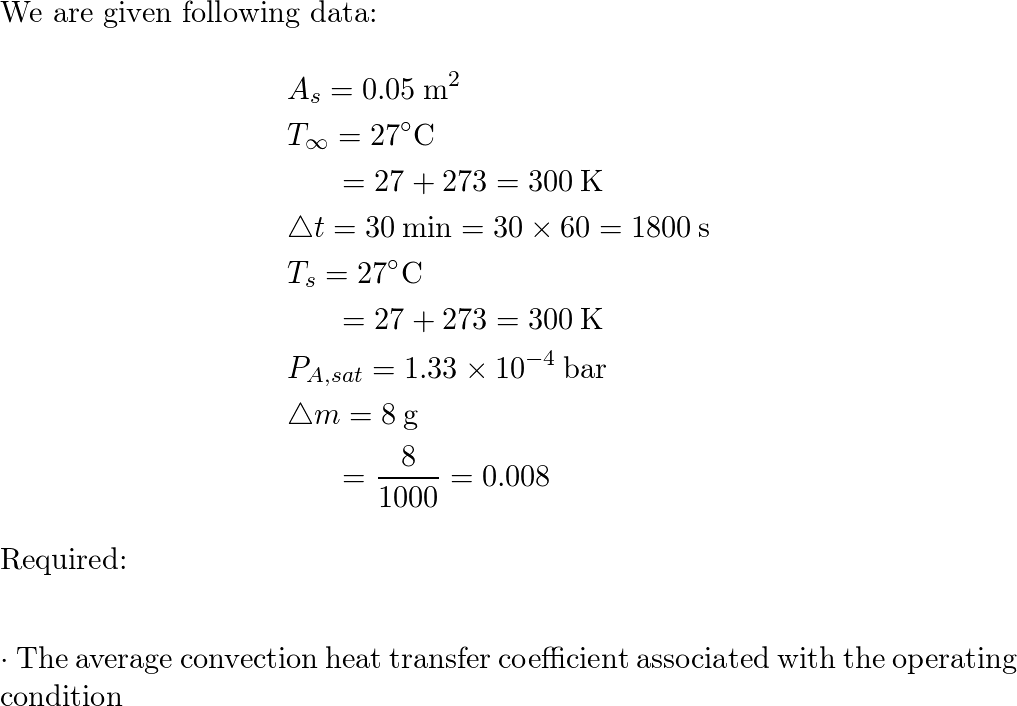 Fundamentals Of Heat And Mass Transfer - 9780470501979 - Exercise 64 ...