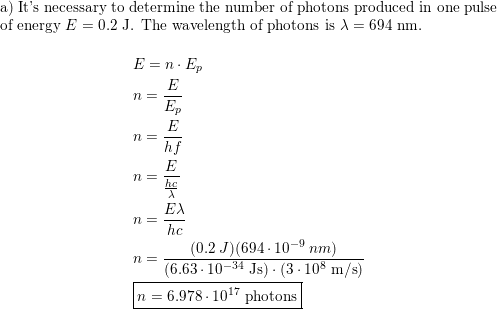 How to calculate laser pulse energy