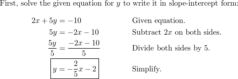 Rewrite the equation in slope-intercept form. Then identify | Quizlet