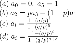 Solved A5.1 Gamblers Ruin problem Consider a (fair)