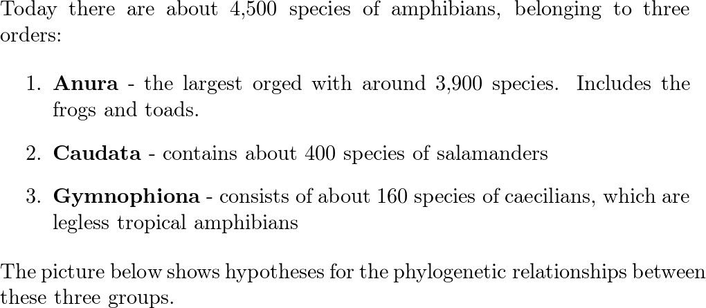 Name five major characteristics of amphibians. | Quizlet