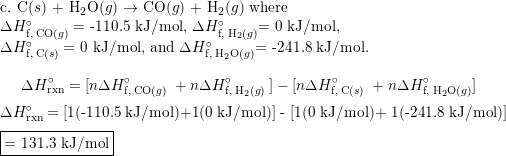 Use standard enthalpies of formation to calculate Delta H Quizlet