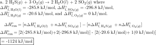 Use standard enthalpies of formation to calculate Delta H Quizlet