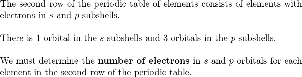 How many of the elements in the second row of the periodic t Quizlet