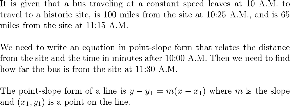 A bus leaves at 10 A.M. to take students on a field trip to Quizlet