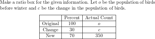 Use A Ratio Box To Solve This Problem The Population Of A C Quizlet