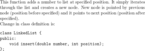 Using an appropriate definition of `ListNode`, design a simp