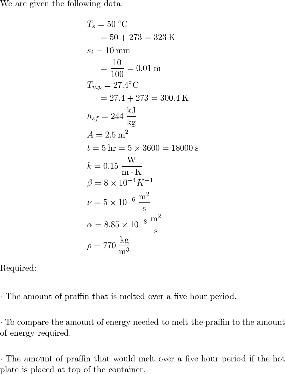 Introduction To Heat Transfer - 9780470501962 - Exercise 90 | Quizlet