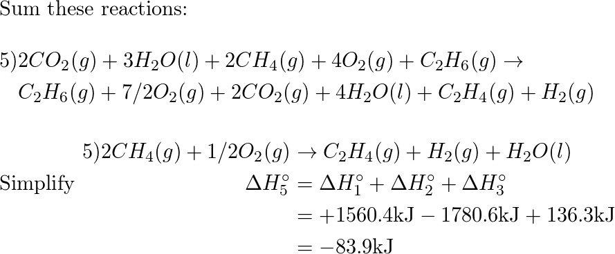 Hess s law can be used to calculate reaction enthalpies for Quizlet